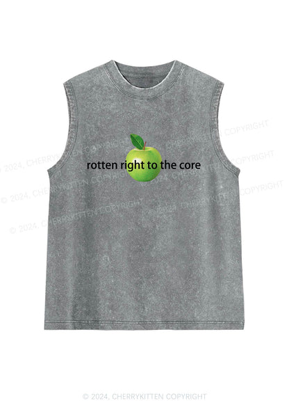 Rotten Right To The Core Y2K Washed Tank Cherrykitten