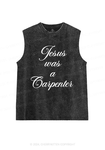 Jesus Was A Carpenter Y2K Washed Tank Cherrykitten