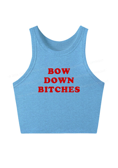 Bow Down Bxxches Y2K Crop Tank Top Cherrykitten