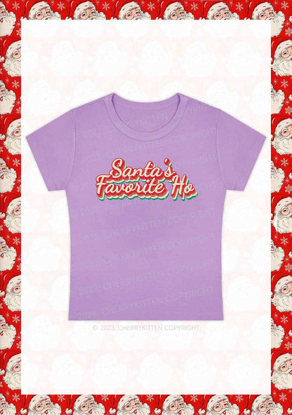 Santa's Favorite Ho Christmas Baby Tee Cherrykitten