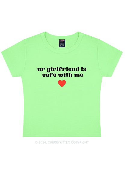 Ur Girlfriend Is Safe With Me Y2K Baby Tee Cherrykitten