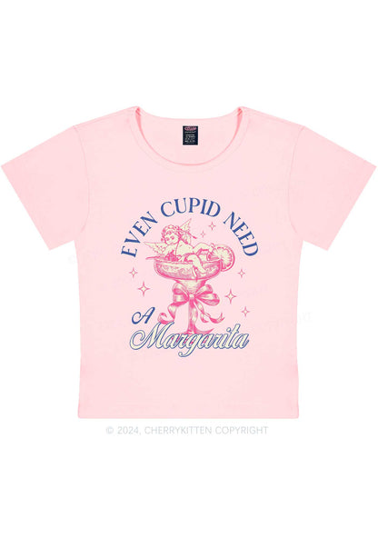 Cupid Needs Margarita Y2K Valentine's Day Baby Tee Cherrykitten