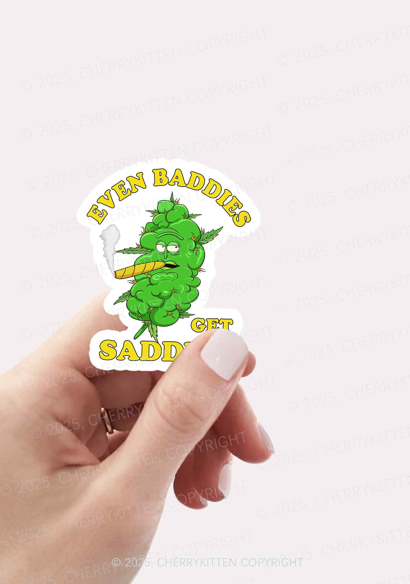 Baddie Smoker 1Pc Y2K Sticker Cherrykitten