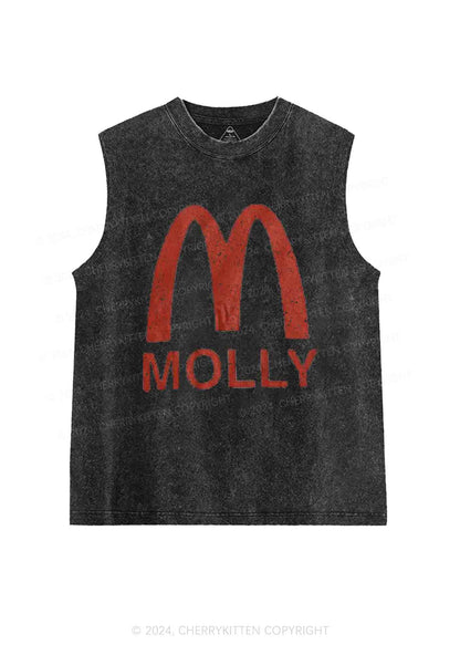 Red Molly Y2K Washed Tank Cherrykitten