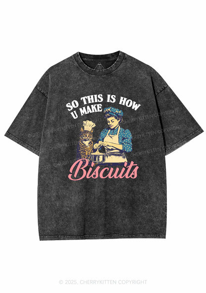 How U Make Biscuits Y2K Washed Tee Cherrykitten