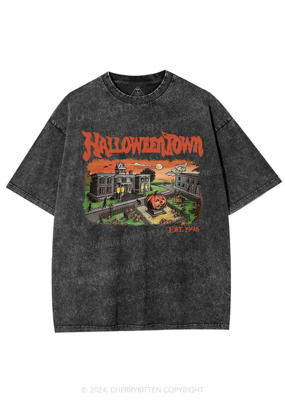 Halloween Town EST 1998 Y2K Washed Tee Cherrykitten