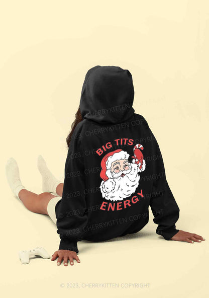 Big Santa Energy Christmas Y2K Hoodie Cherrykitten