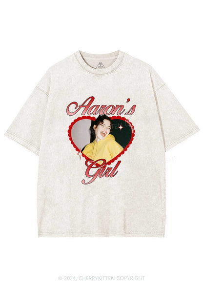 Custom Aarons Girl Y2K Valentine's Day Washed Tee Cherrykitten