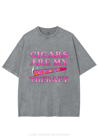 Cigars Are My Therapy Y2K Washed Tee Cherrykitten