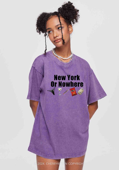 New York Or Nowhere Y2K Washed Tee Cherrykitten