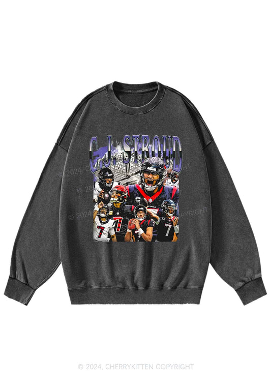 Football CJ Y2K Super Bowl Washed Sweatshirts Cherrykitten