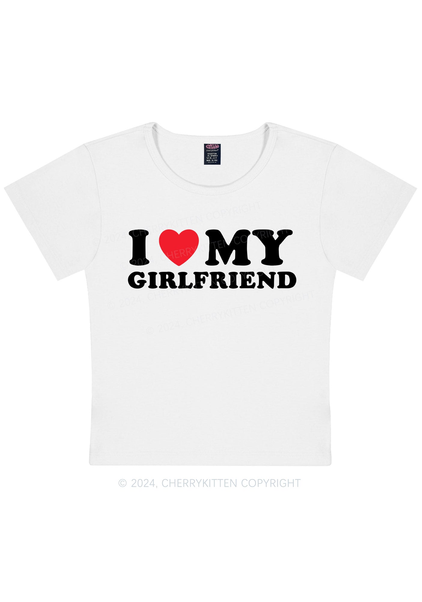 I Love Girlfriend Y2K Valentine's Day Baby Tee Cherrykitten