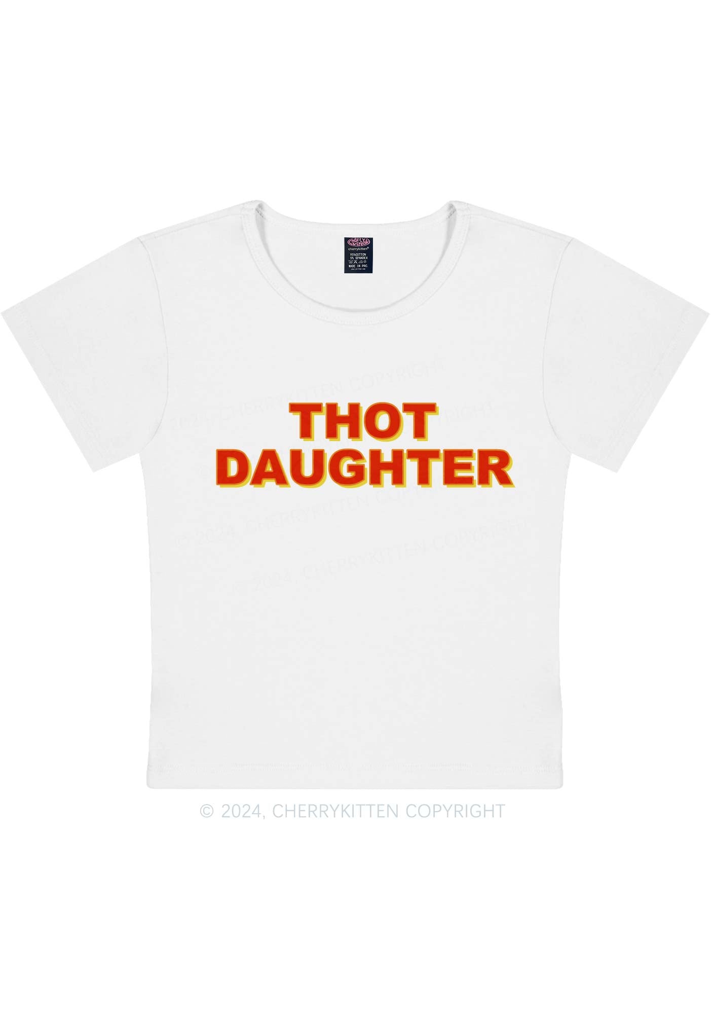 Thot Daughter Y2K Baby Tee Cherrykitten