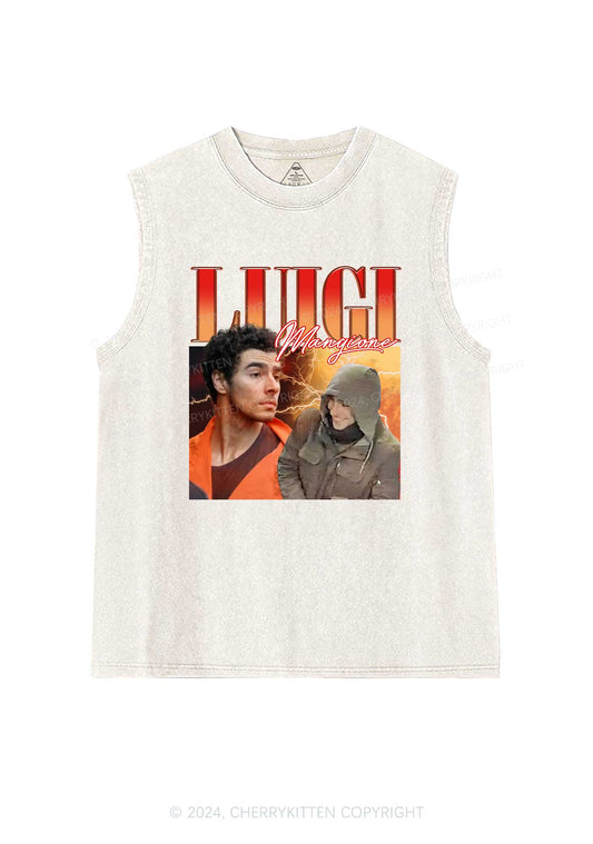 Orange Luigi Y2K Washed Tank Cherrykitten