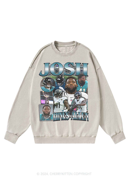 Green Josh Y2K Super Bowl Washed Sweatshirts Cherrykitten