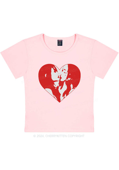 Kiss Girl Y2K Valentine's Day Baby Tee Cherrykitten