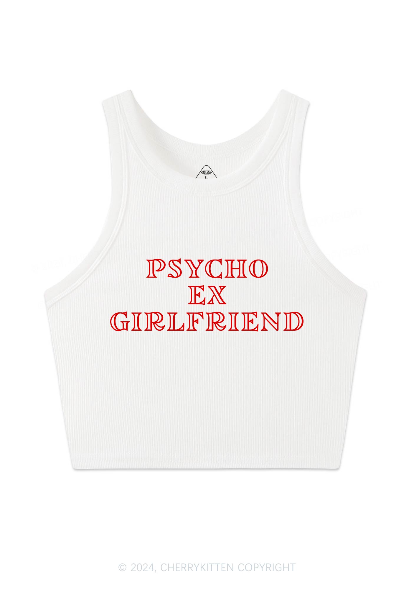 Psycho Ex Girlfriend Y2K Crop Tank Top Cherrykitten