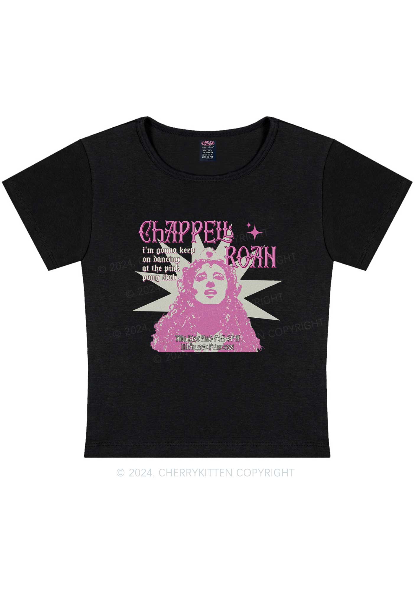 Keep On Dancing Y2K Baby Tee Cherrykitten