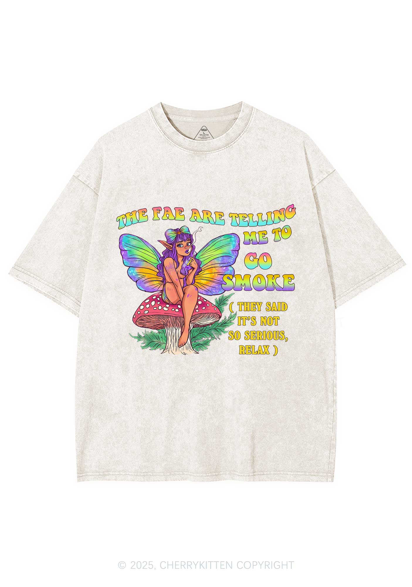 The Fae Smoke Y2K Washed Tee Cherrykitten