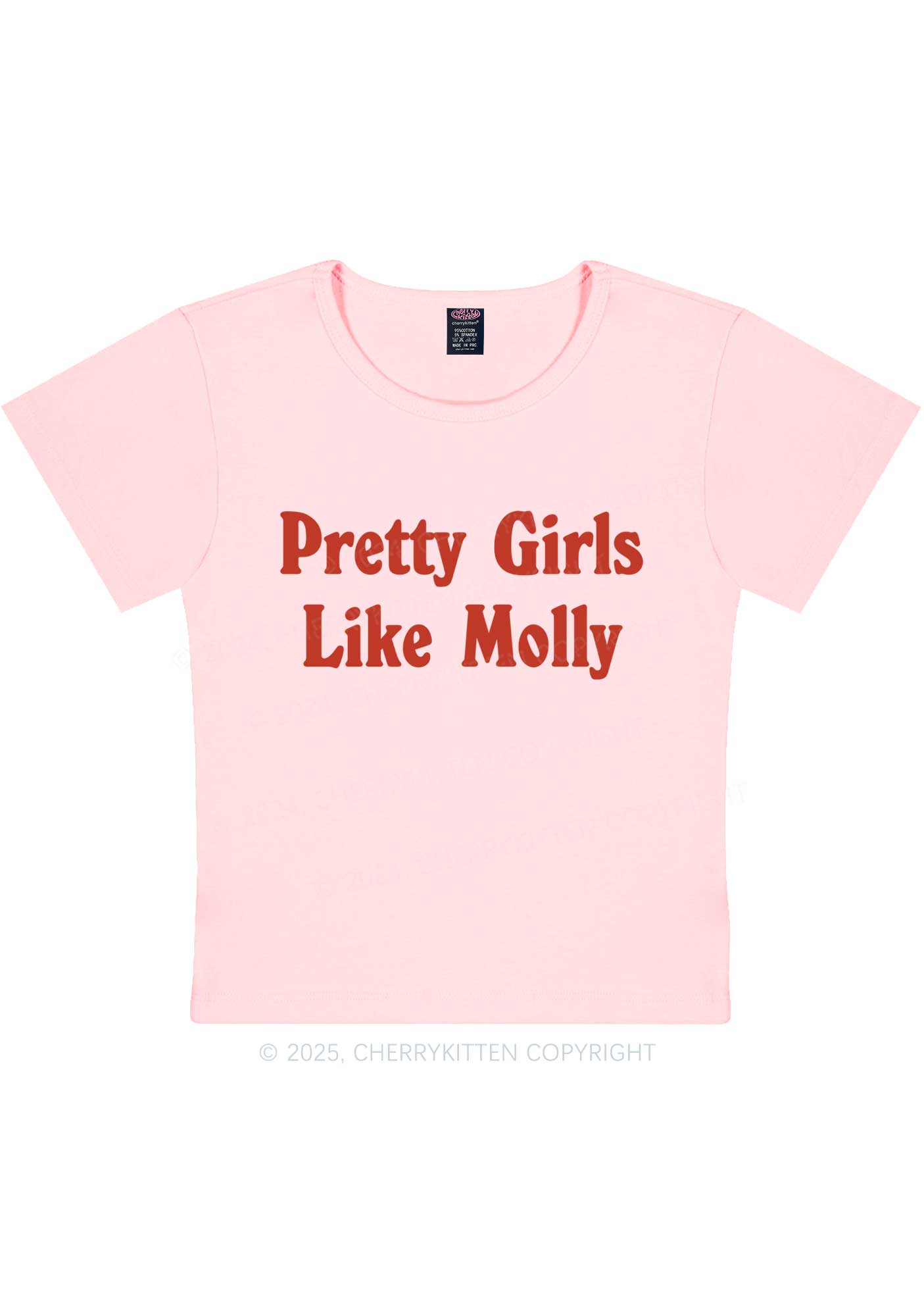 Pretty Girls Like Molly Y2K Baby Tee Cherrykitten