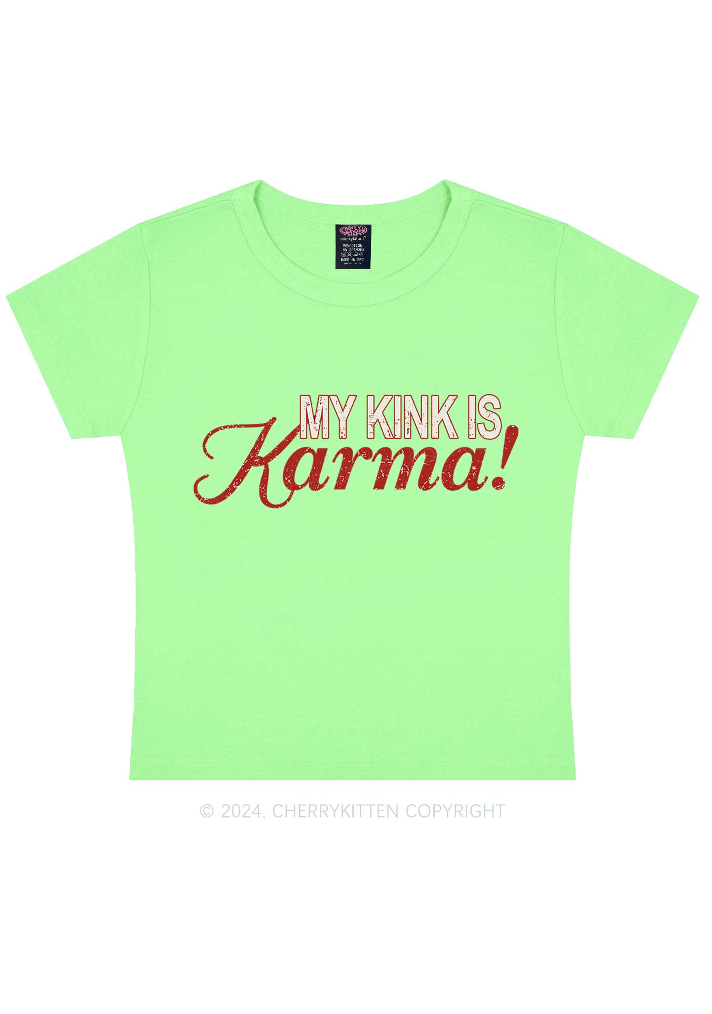 My Kink Is Karma Y2K Baby Tee Cherrykitten