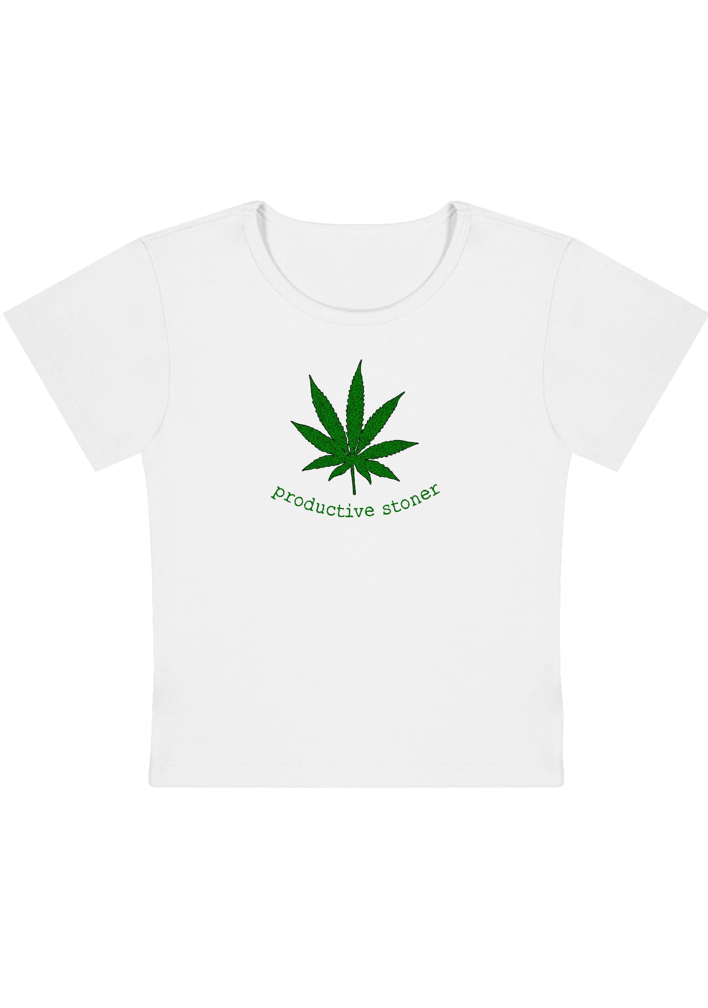 Curvy Productive Stoner Baby Tee