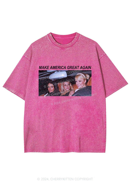 Make America Great Again Y2K Washed Tee Cherrykitten