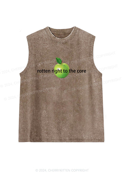 Rotten Right To The Core Y2K Washed Tank Cherrykitten