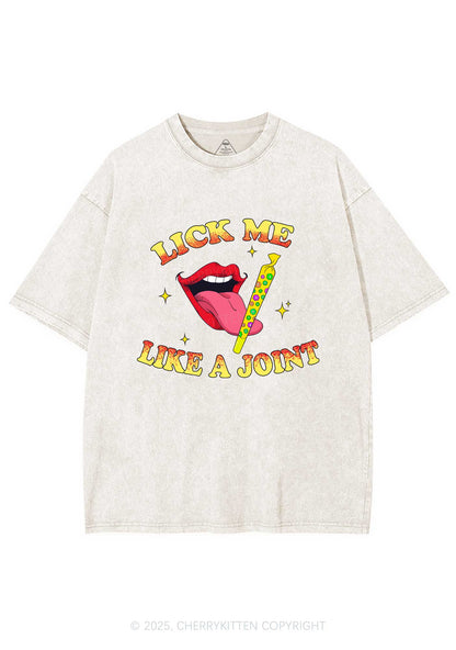 Lick Me Like A Joint Y2K Washed Tee Cherrykitten