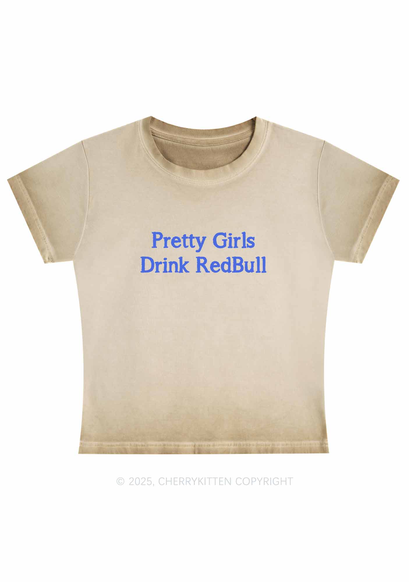 Pretty Girls Drink Redbull Y2K Vintage Classic Tee Cherrykitten