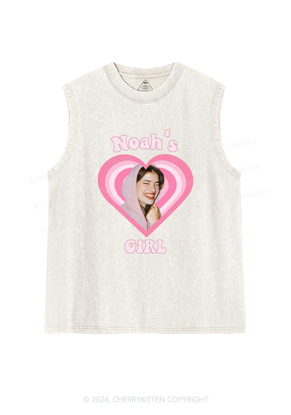 Custom Noahs Girl Photo Y2K Valentine's Day Washed Tank Cherrykitten