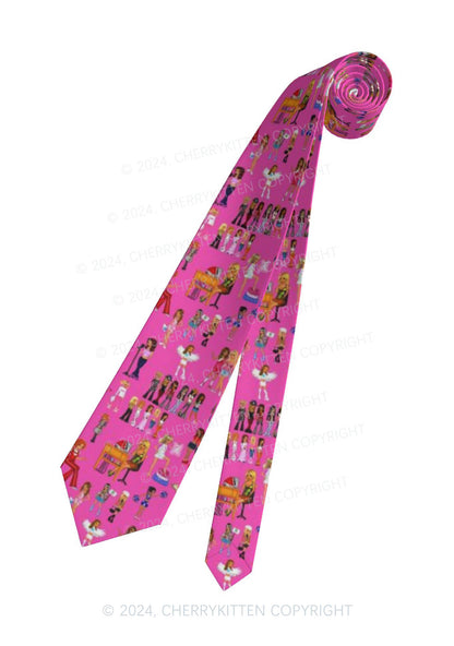 Hot Pink Fairy Girls Y2K Necktie Cherrykitten