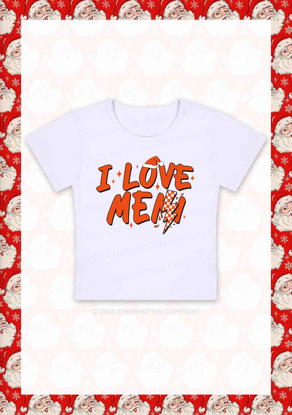 Love Me Not Men Christmas Y2K Baby Tee Cherrykitten