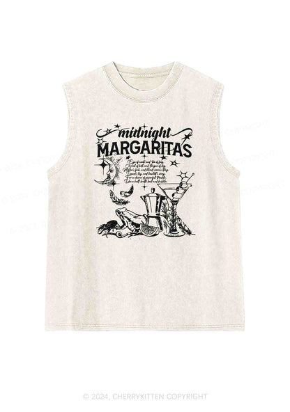 Halloween Midnight Margaritas Y2K Washed Tank Cherrykitten