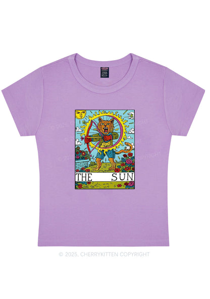 The Sun Cat Y2K Baby Tee Cherrykitten