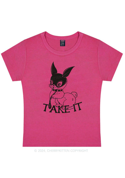 Take It Bunny Y2K Baby Tee Cherrykitten