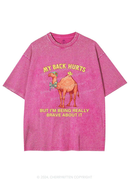 My Back Hurts Y2K Washed Tee Cherrykitten