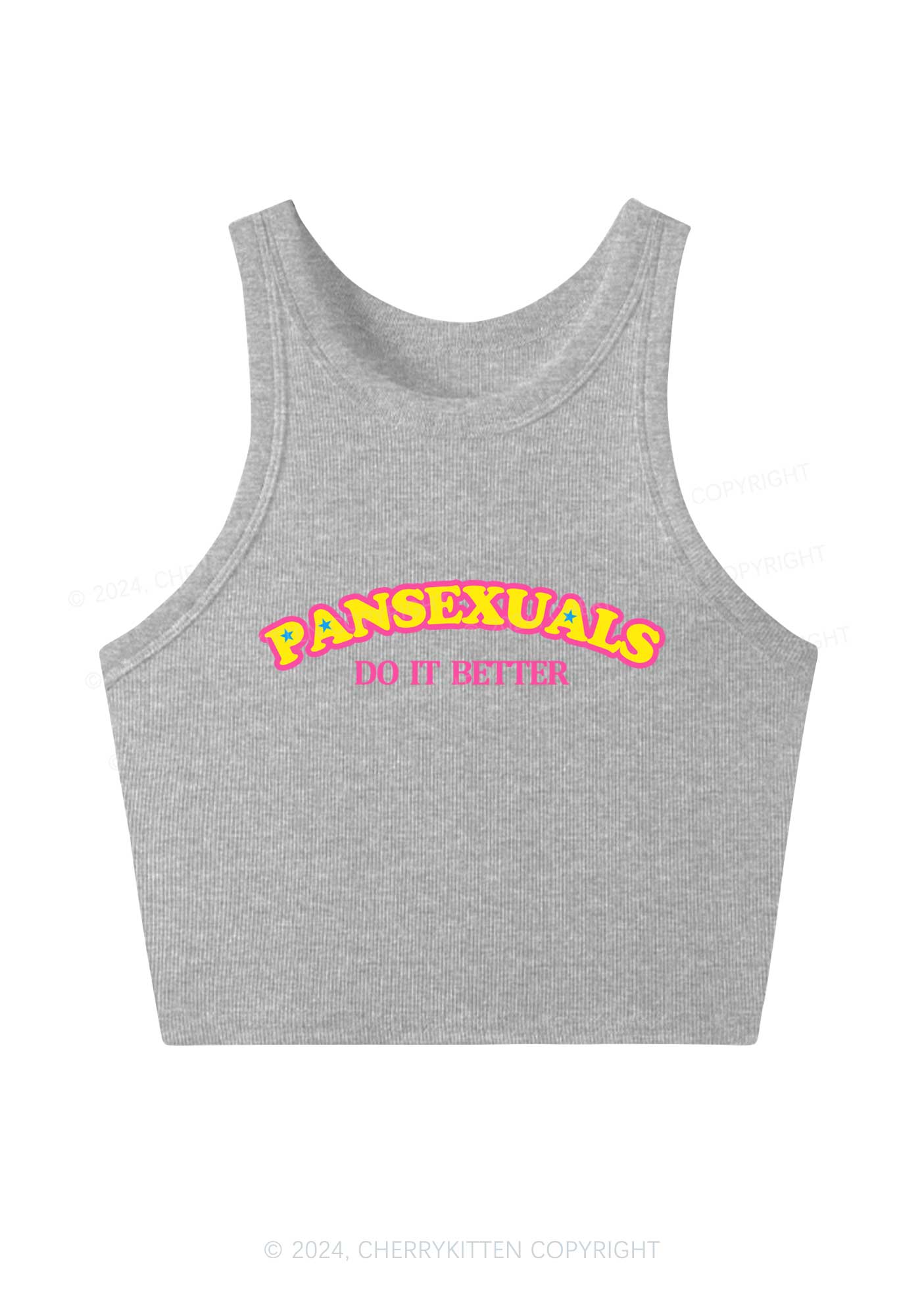 Pansexuals Do It Better Y2K Crop Tank Top Cherrykitten