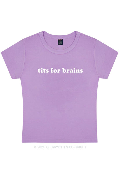 Curvy Txts For Brains Y2K Baby Tee Cherrykitten