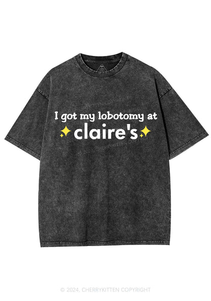 I Got My Lobotomy At Claire's Y2K Washed Tee Cherrykitten