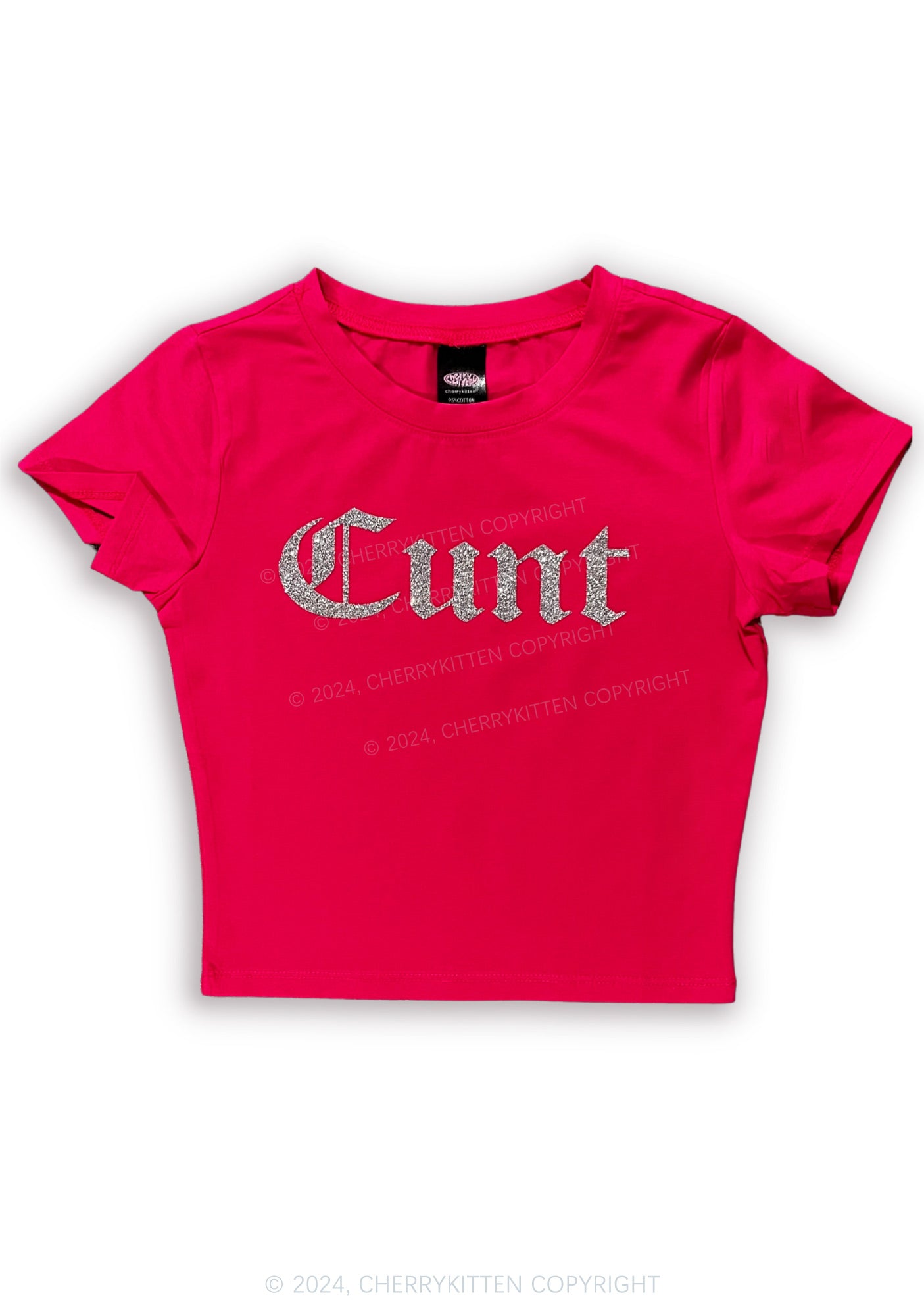 Glitter Cxxt Y2K Baby Tee Cherrykitten