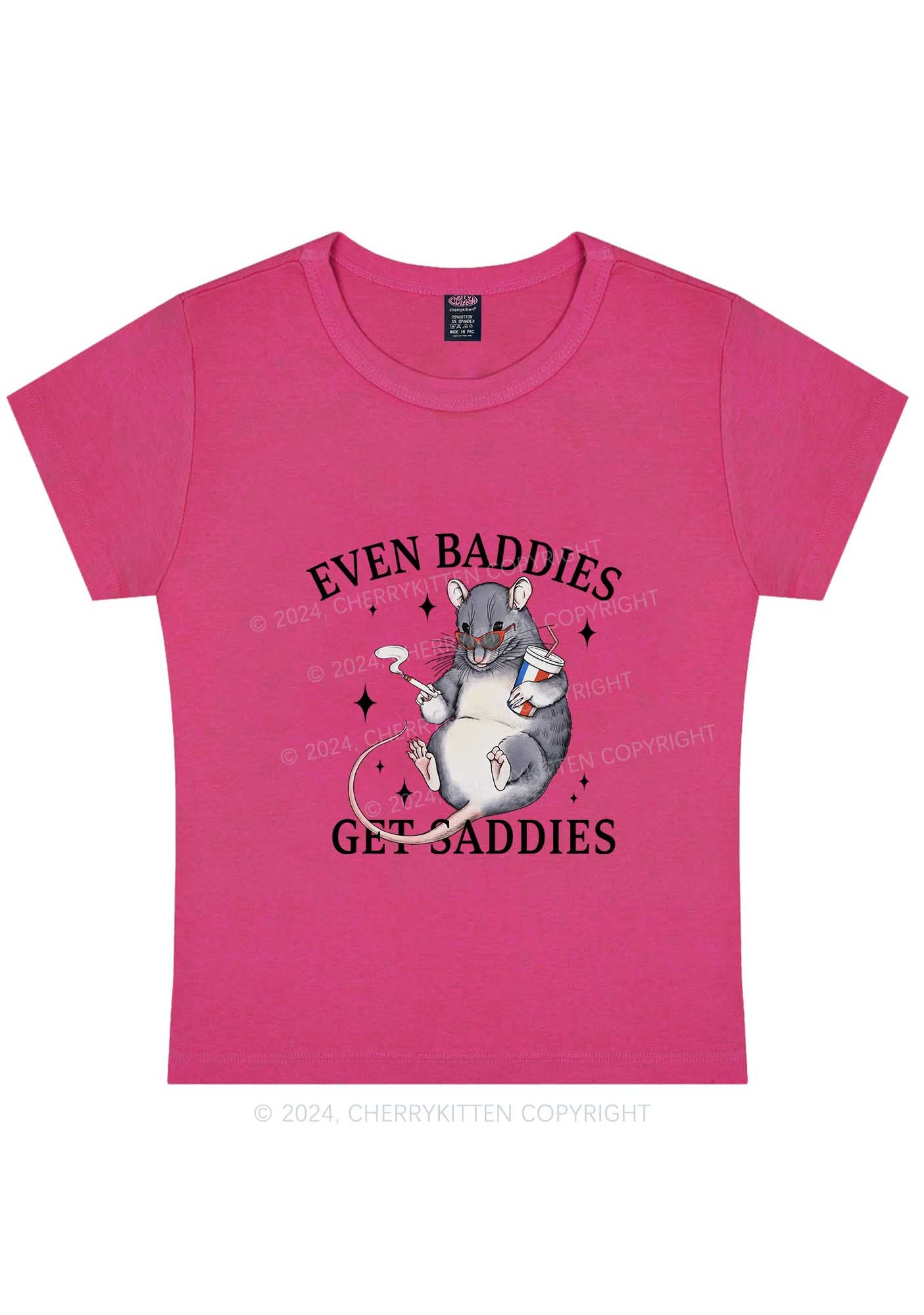 Baddies Rat Y2K Baby Tee Cherrykitten