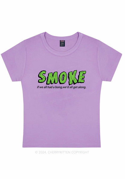 Curvy Smoke Get Along Y2K Baby Tee Cherrykitten