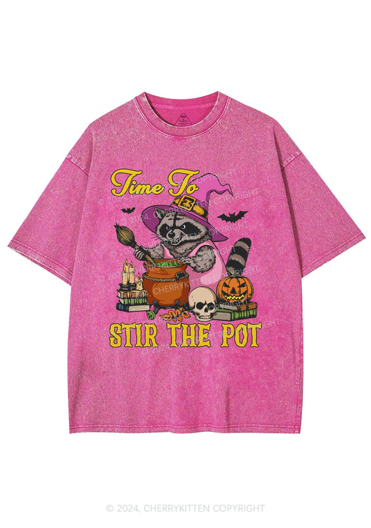 Halloween Stir The Pot Y2K Washed Tee Cherrykitten