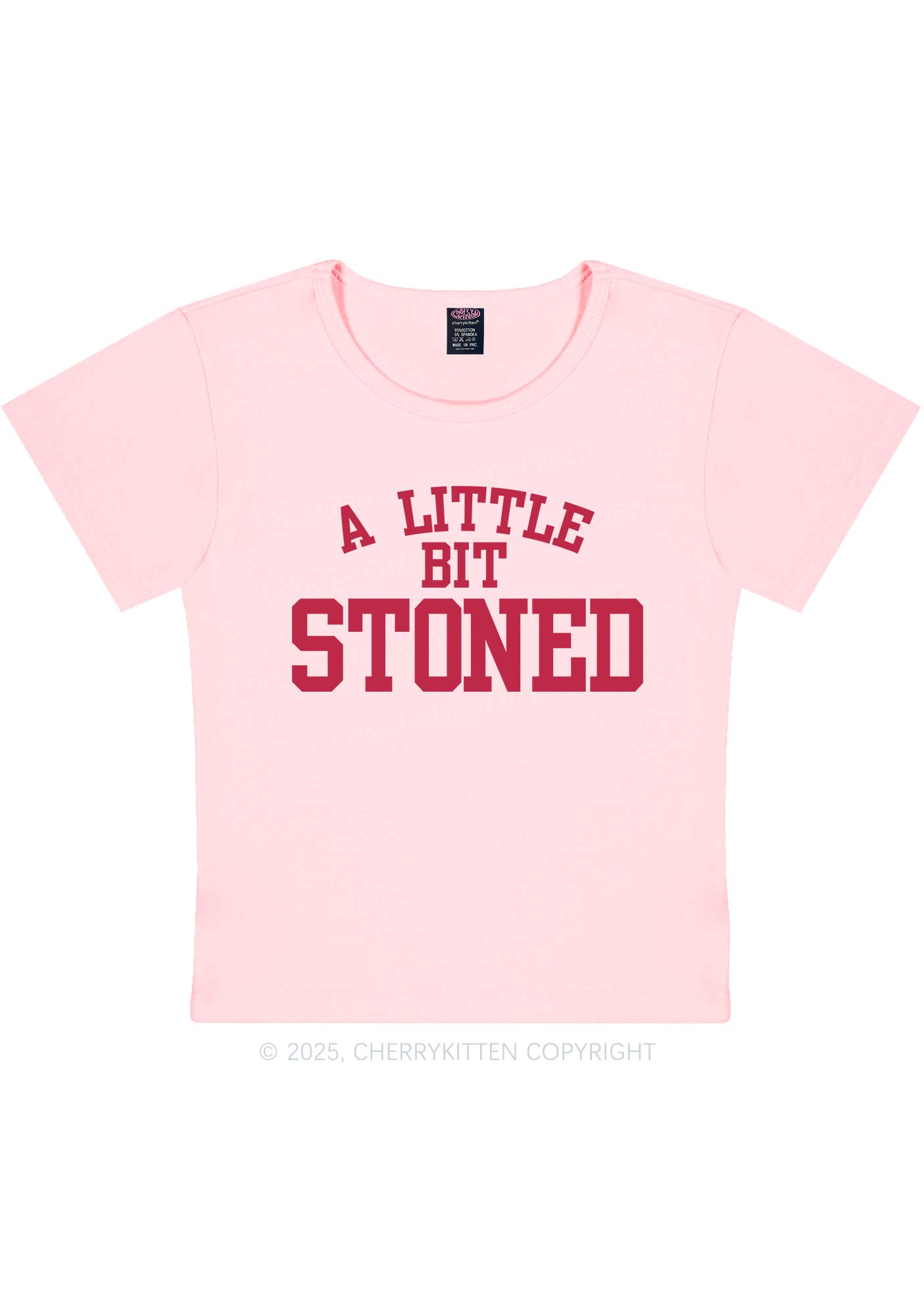 A Little Bit Stoned Y2K Baby Tee Cherrykitten