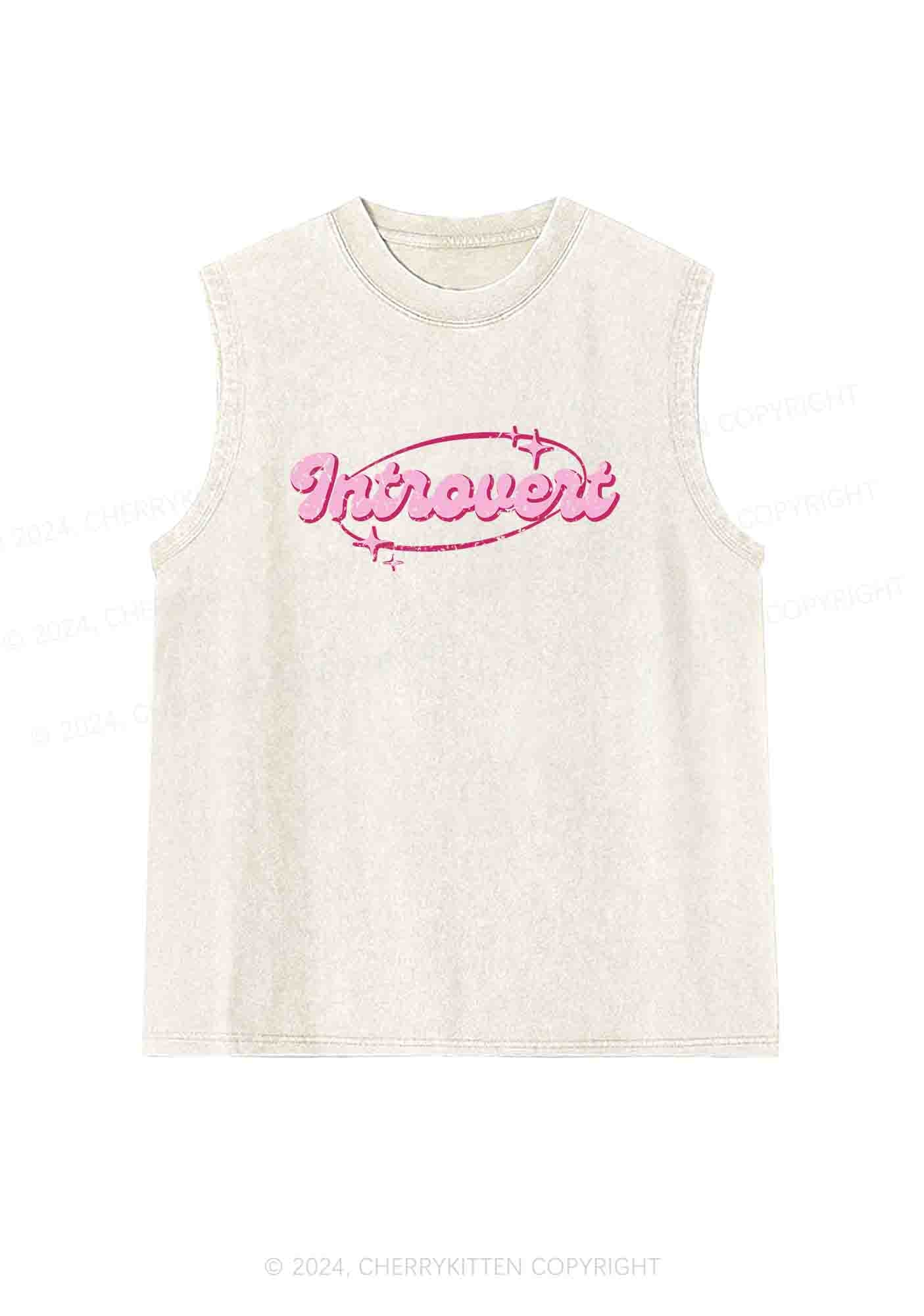 Introvert Universe Y2K Washed Tank Cherrykitten