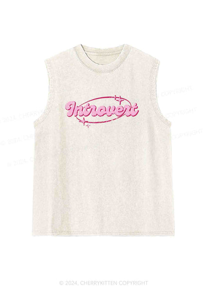 Introvert Universe Y2K Washed Tank Cherrykitten