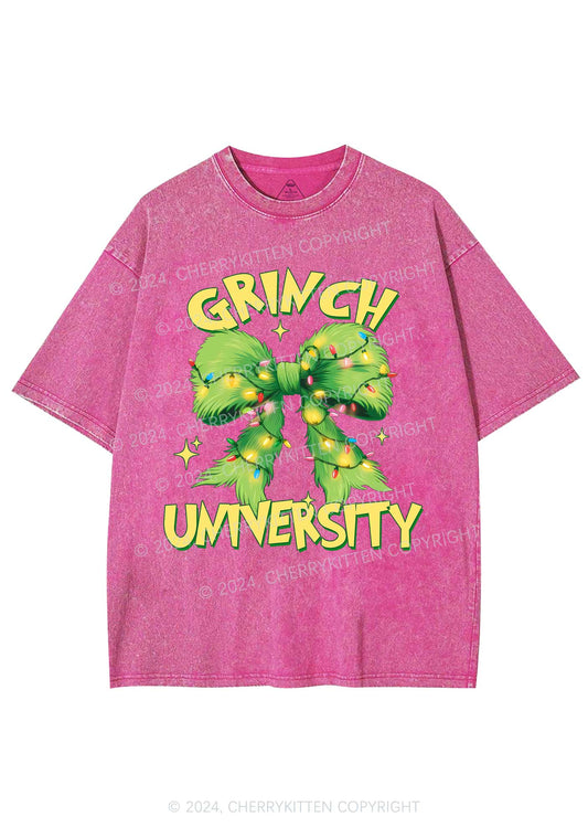 Christmas Green University Y2K Washed Tee Cherrykitten