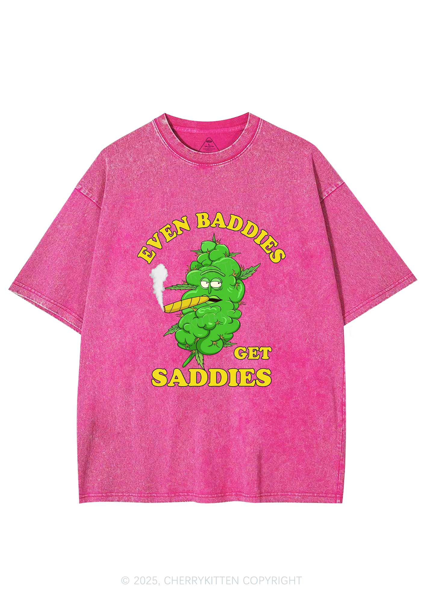 Baddie Smoker Y2K Washed Tee Cherrykitten