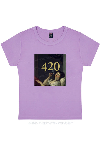 Four Twenty Y2K Baby Tee Cherrykitten